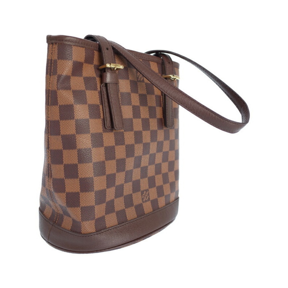 Louis Vuitton Bucket Marais Brown Pouch Bag Ebene Damier